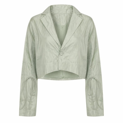 Nasty Gal Green Cropped Blazer for Women Size 6