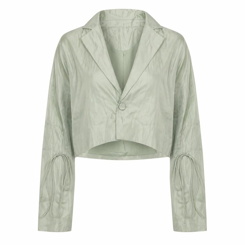 Nasty Gal Green Cropped Blazer for Women Size 6