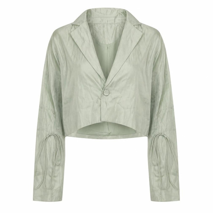 Nasty Gal Green Cropped Blazer for Women Size 6