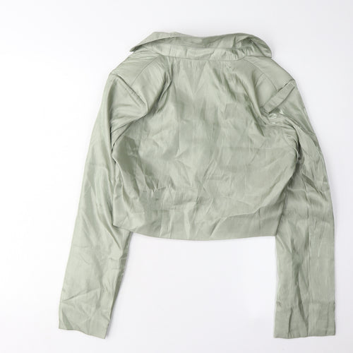 Nasty Gal Green Cropped Blazer for Women Size 6