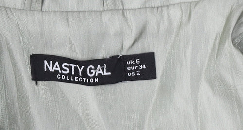 Nasty Gal Green Cropped Blazer for Women Size 6