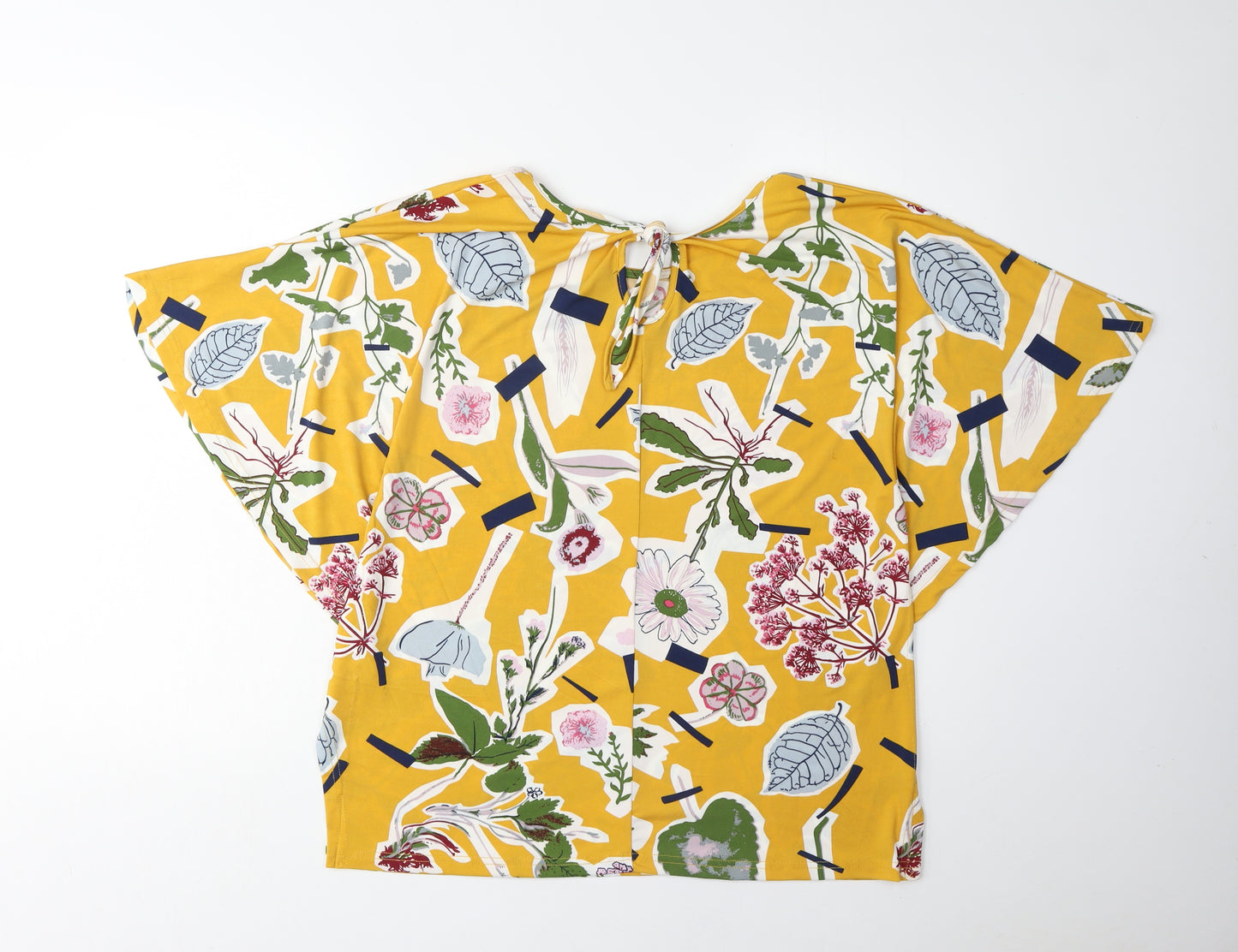 Klass Women's Yellow Floral T-Shirt Medium