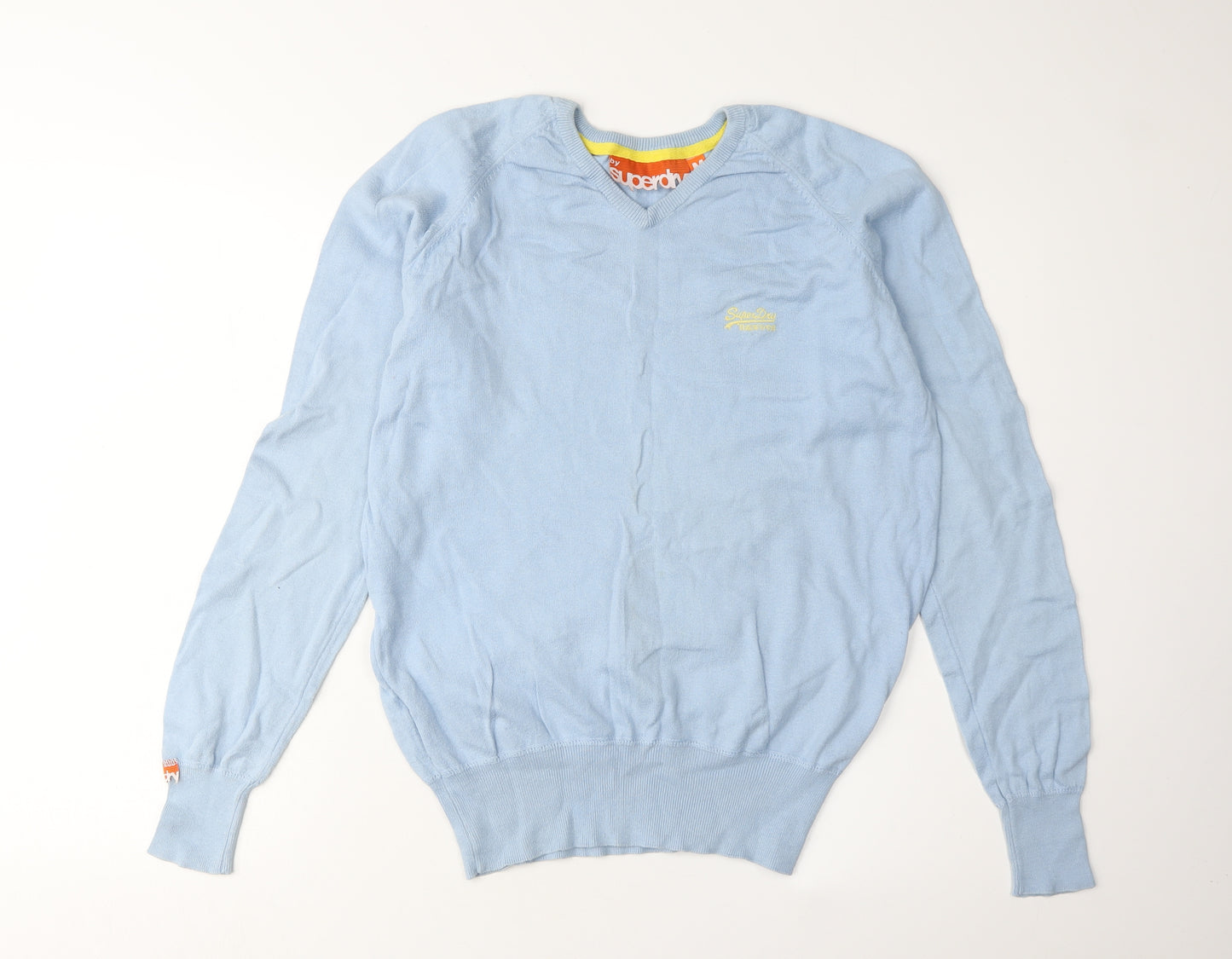 Superdry Men's Blue V-Neck Pullover Jumper, M