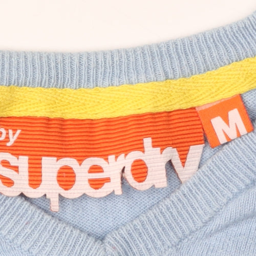 Superdry Men's Blue V-Neck Pullover Jumper, M