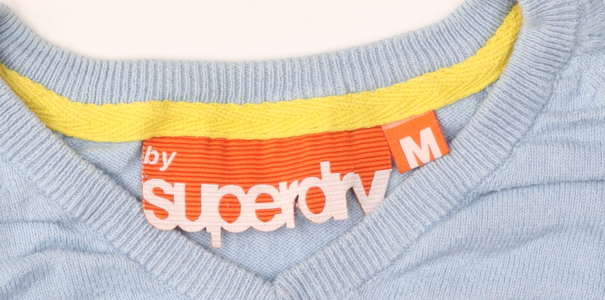 Superdry Men's Blue V-Neck Pullover Jumper, M