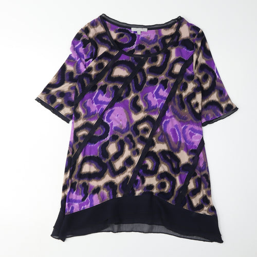 Marks and Spencer Womens Purple Animal Print Tunic Size 12