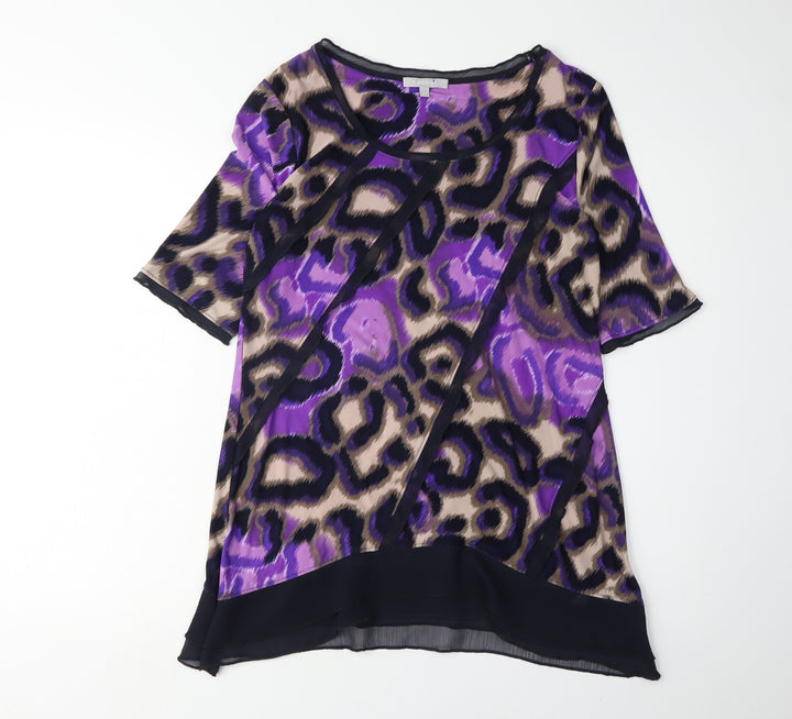 Marks and Spencer Womens Purple Animal Print Tunic Size 12