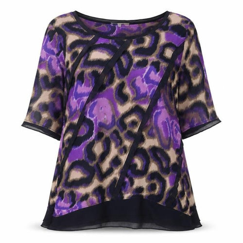 Marks and Spencer Womens Purple Animal Print Tunic Size 12