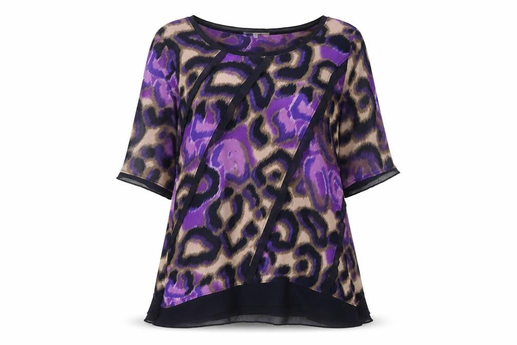 Marks and Spencer Womens Purple Animal Print Tunic Size 12