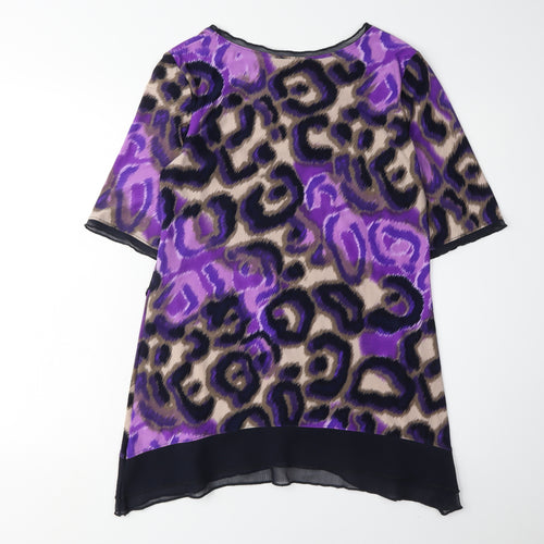 Marks and Spencer Womens Purple Animal Print Tunic Size 12