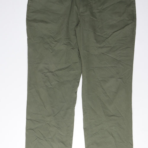 Marks and Spencer Men's Green Casual Trousers, Size 42
