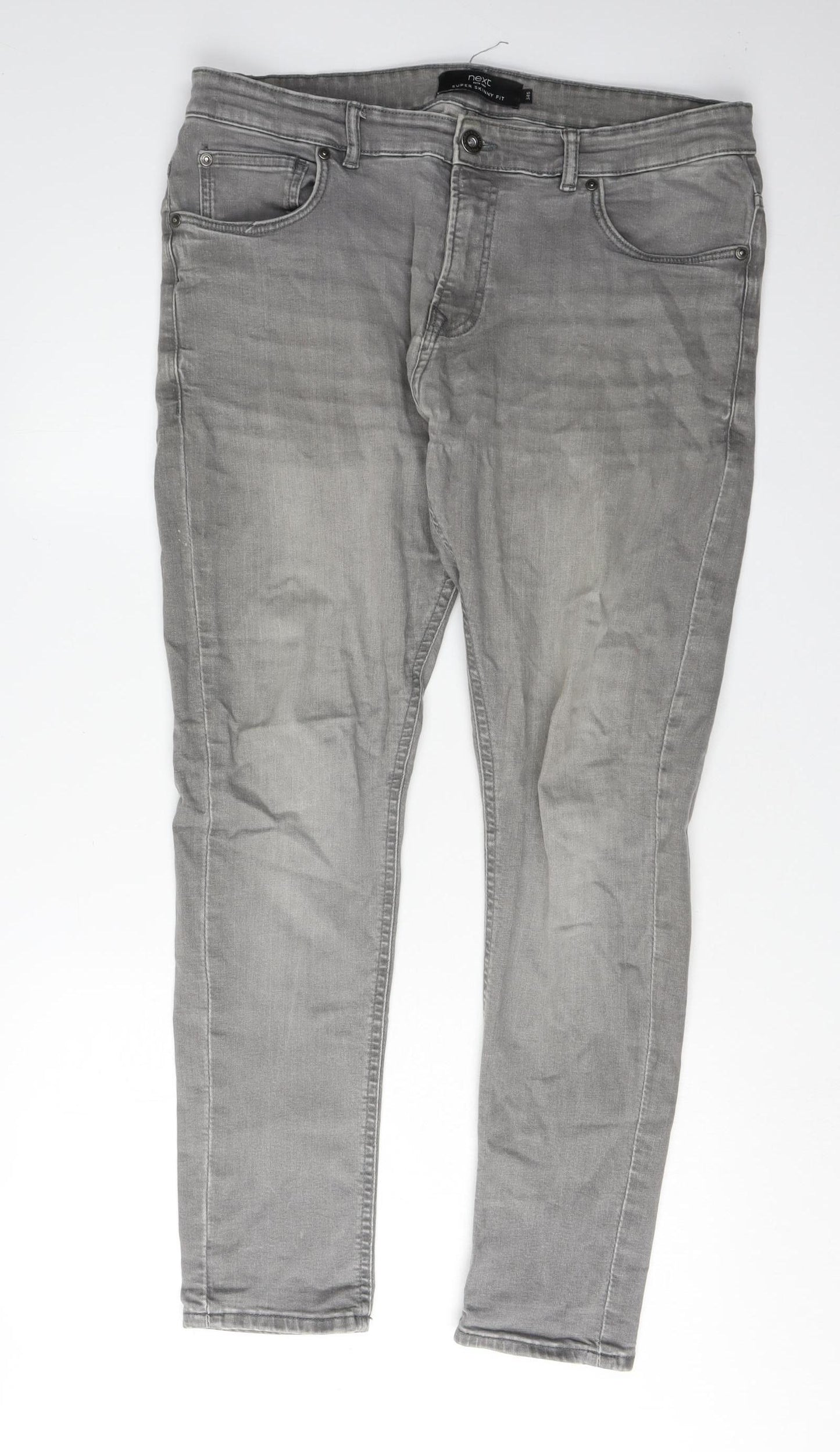 Next Men's Grey Skinny Jeans, Size L, Stylish