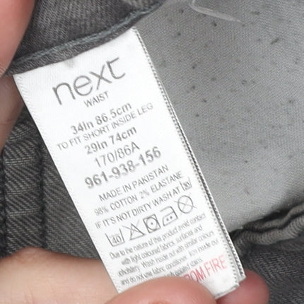 Next Men's Grey Skinny Jeans, Size L, Stylish