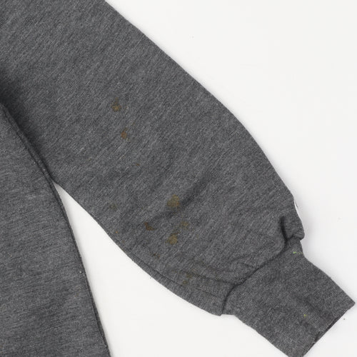 Nike Girls Grey Logo Hoodie, 5-6 Years, Casual Pullover