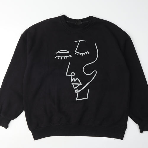 Pull&Bear Black XS Women's Art Graphic Sweatshirt