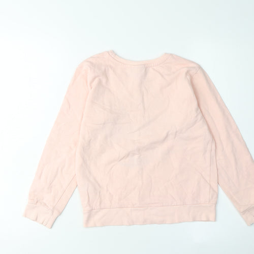 Disney Girls Pink Minnie Mouse Pullover Sweatshirt 9-10 Years