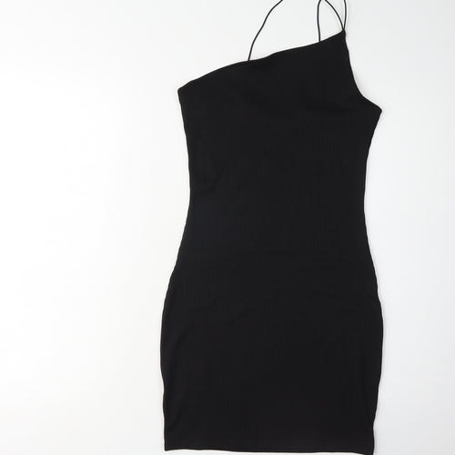 H&M Women's Black One Shoulder Bodycon Dress S