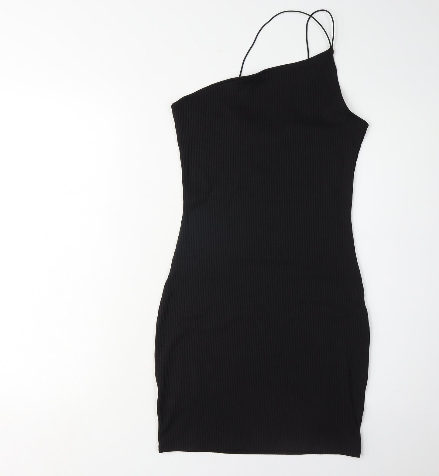 H&M Women's Black One Shoulder Bodycon Dress S