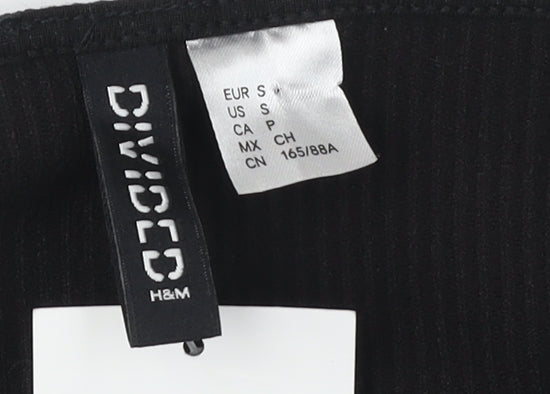 H&M Women's Black One Shoulder Bodycon Dress S