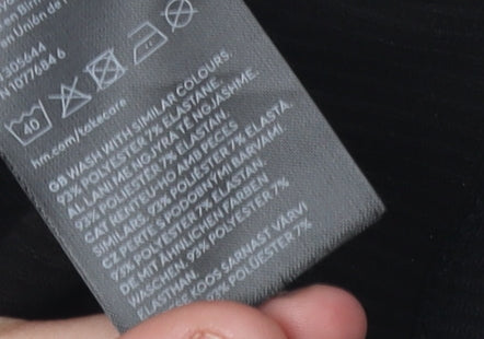 H&M Women's Black One Shoulder Bodycon Dress S