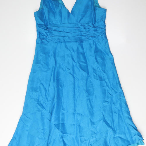Monsoon Women's Blue A-Line Dress Size 18