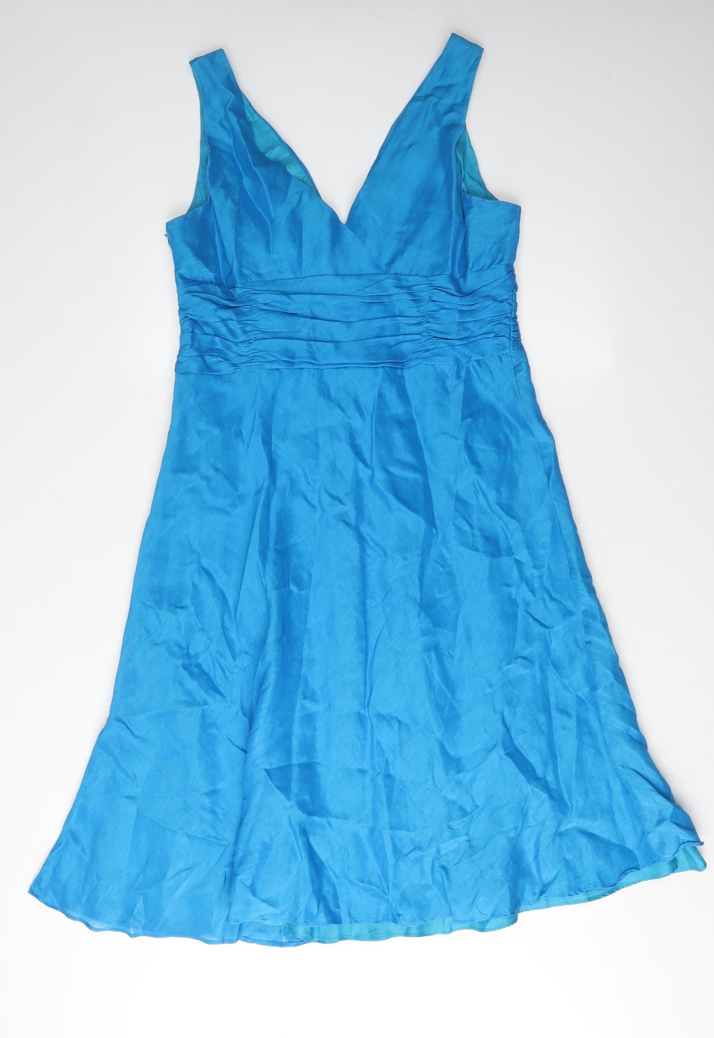 Monsoon Women's Blue A-Line Dress Size 18