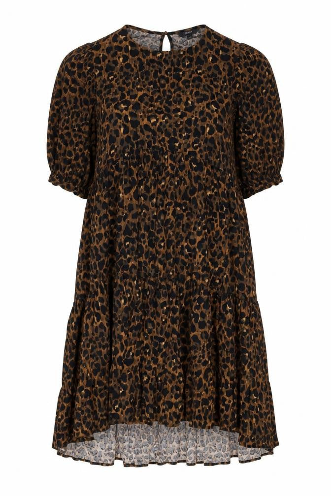 Front view of Next Women's Brown Animal Print Dress XS