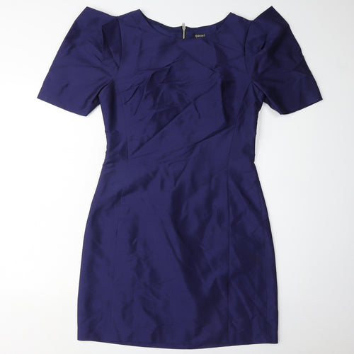 Oasis Women's Blue Silk Sheath Dress, Size 12