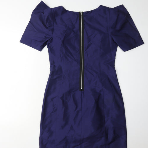 Oasis Women's Blue Silk Sheath Dress, Size 12