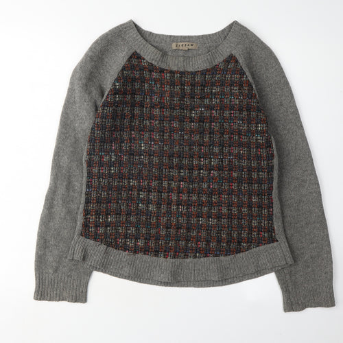 Jigsaw Women's Grey Wool Pullover Jumper, Size S