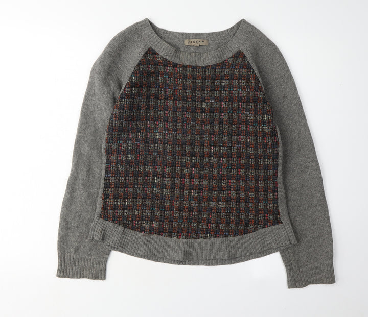 Jigsaw Women's Grey Wool Pullover Jumper, Size S