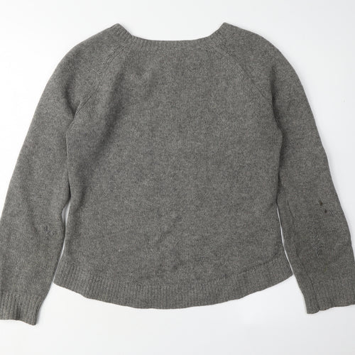 Jigsaw Women's Grey Wool Pullover Jumper, Size S