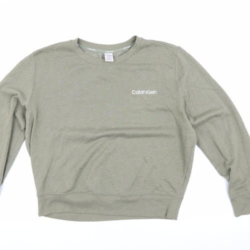 Calvin Klein Men's Green Pyjama Top M Long Sleeve