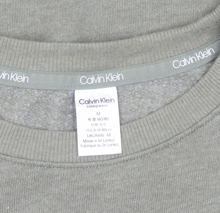 Calvin Klein Men's Green Pyjama Top M Long Sleeve