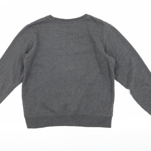 Champion Boys Grey Pullover Sweatshirt L Logo Print Casual