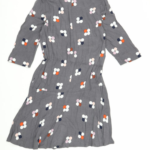 White Stuff Women's Grey Floral Dress Size 8
