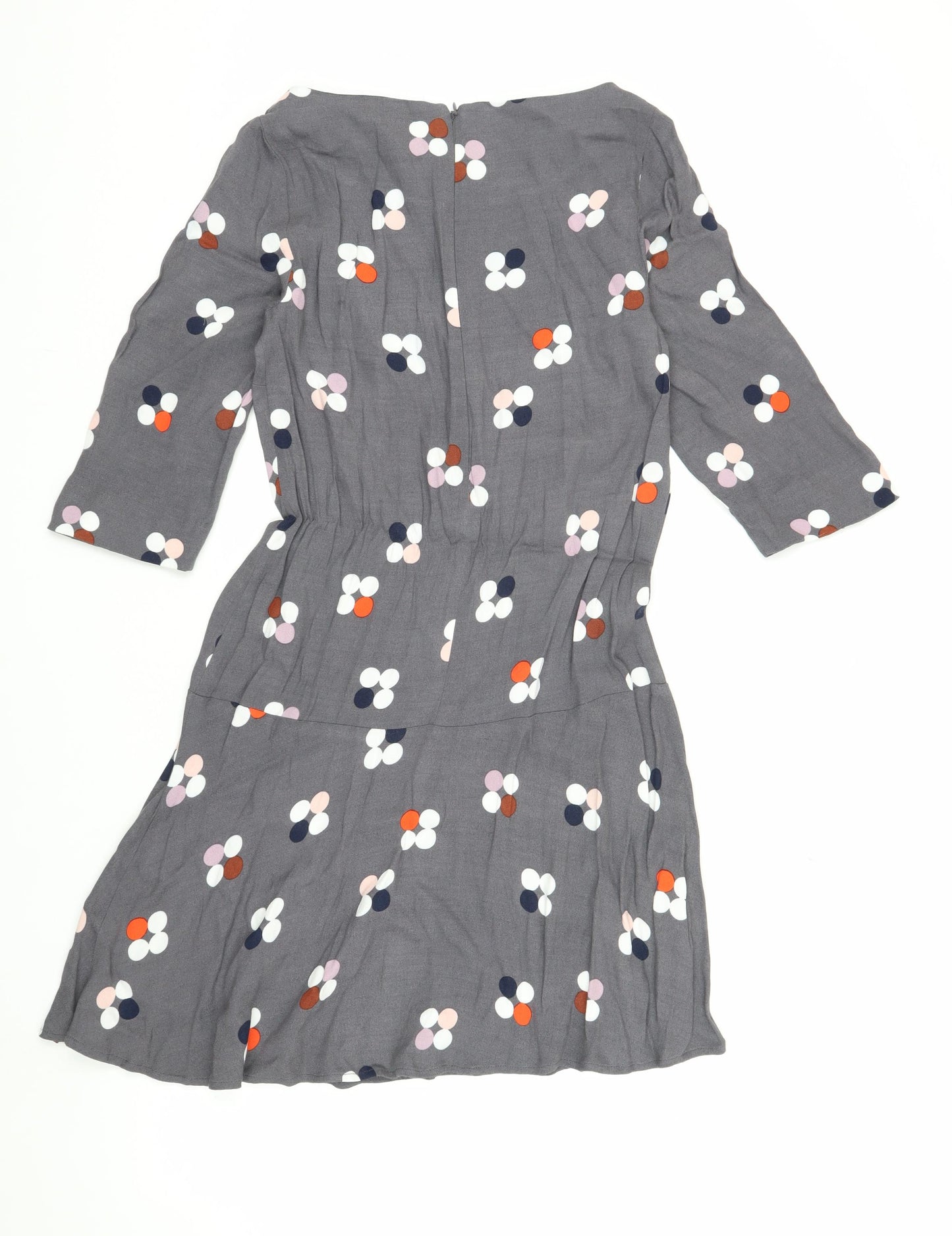 White Stuff Women's Grey Floral Dress Size 8
