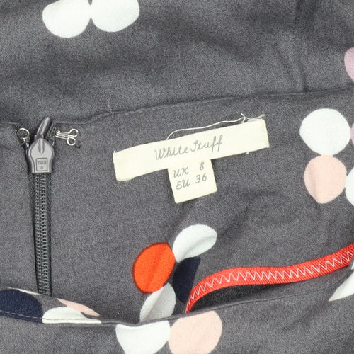 White Stuff Women's Grey Floral Dress Size 8