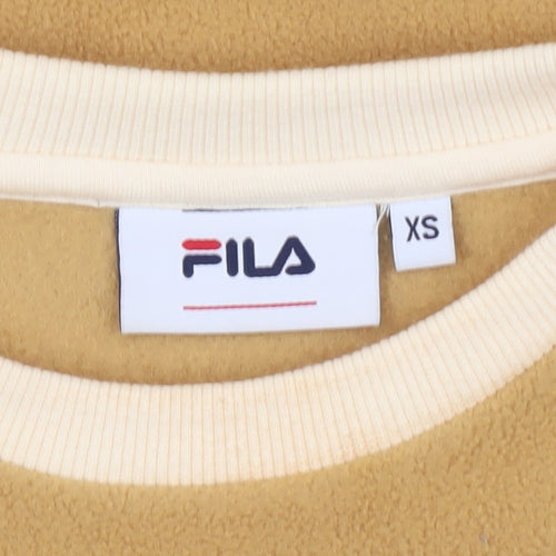 Fila Women's Beige XS Pullover Logo Sweatshirt