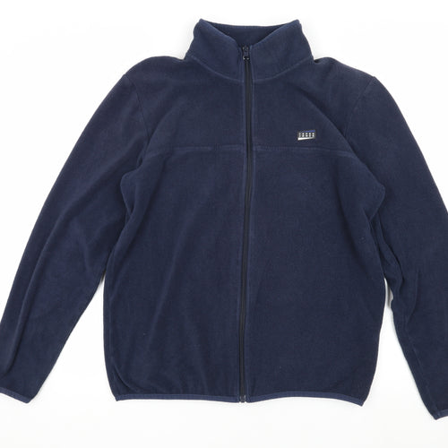 Jack & Jones Men's Blue Fleece Jacket - L, Casual Full Zip
