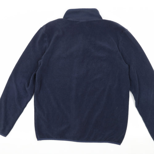 Jack & Jones Men's Blue Fleece Jacket - L, Casual Full Zip