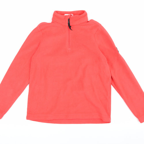 TOG24 Girls Red 1/4 Zip Fleece Sweatshirt Size 24
