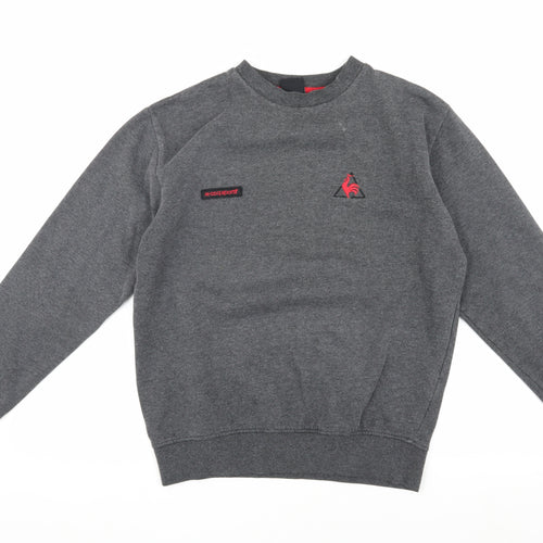 Le Coq Sportif Grey Men's Sweatshirt, Size S, Logo Accent