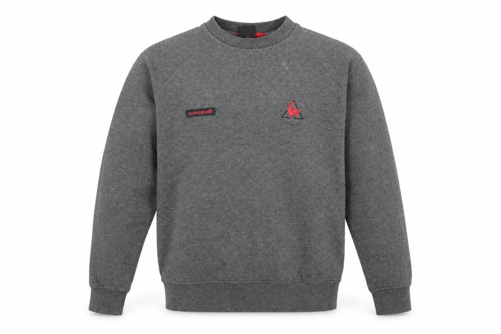 Le Coq Sportif Grey Men's Sweatshirt, Size S, Logo Accent