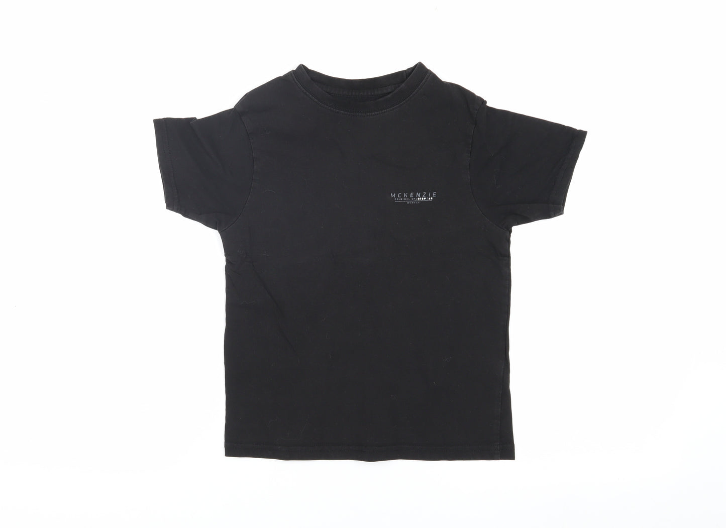 McKenzie Boys Black T-Shirt 8-10 Years Casual Crew Neck