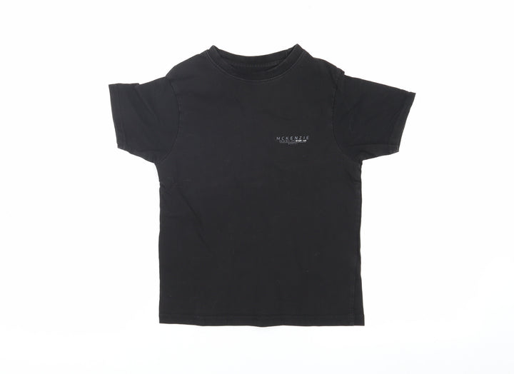 McKenzie Boys Black T-Shirt 8-10 Years Casual Crew Neck