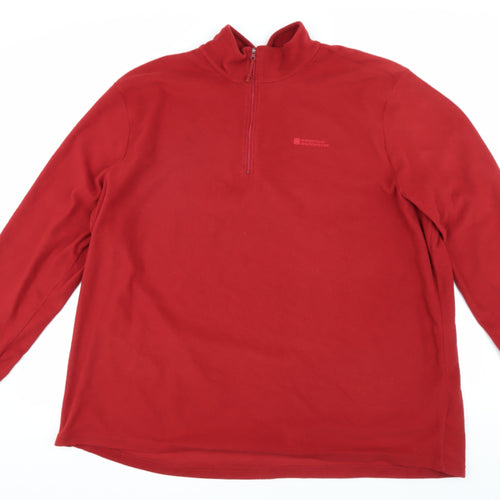 Mountain Warehouse Men's Red 1/4 Zip Fleece Sweatshirt 3XL