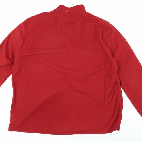 Mountain Warehouse Men's Red 1/4 Zip Fleece Sweatshirt 3XL
