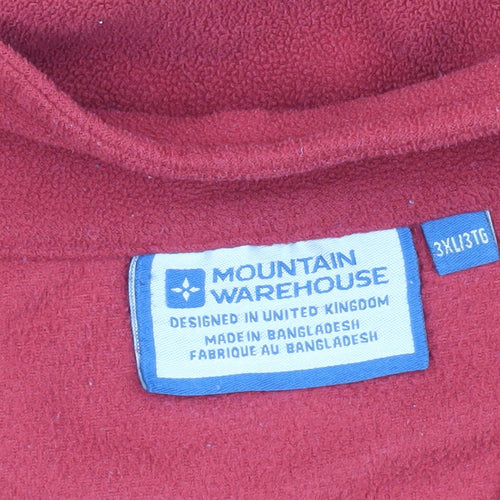 Mountain Warehouse Men's Red 1/4 Zip Fleece Sweatshirt 3XL