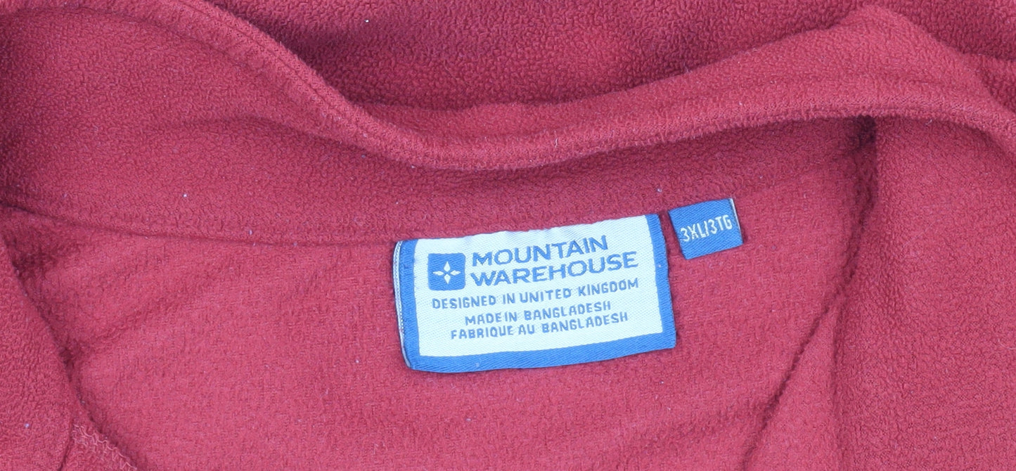 Mountain Warehouse Men's Red 1/4 Zip Fleece Sweatshirt 3XL